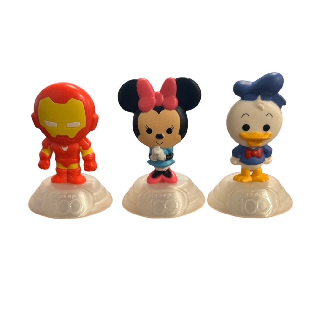 Disney 100 Years Of Magic McDonald's Happy Meal Toys 2023 Iron Man, Minnie, Don